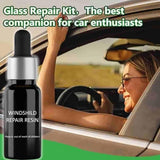 Automotive Glass Nano Repair Fluid Kit (Pack of 2) – Windshield Repair Resin for Car Glass Cracks, Star Cracks, Bullseye & Scratches