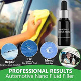 Automotive Glass Nano Repair Fluid Kit (Pack of 2) – Windshield Repair Resin for Car Glass Cracks, Star Cracks, Bullseye & Scratches