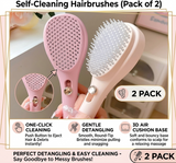 Self-Cleaning Air Cushion Hairbrush & Scalp Massager (Pack of 1)