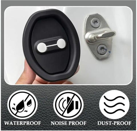 Universal Silicone Car Door Latch Lock Protective Covers (Pack of 4)