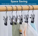 Stainless Steel Hanger Clips with Rubber Tip (10 Pcs, 4.52 Inches)