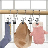 Stainless Steel Hanger Clips with Rubber Tip (10 Pcs, 4.52 Inches)