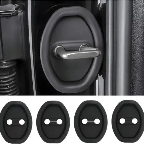 Universal Silicone Car Door Latch Lock Protective Covers (Pack of 4)
